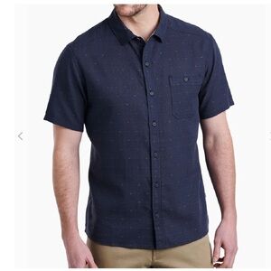 Kuhl Intrepid Skorpio cotton and linen blend shirt Blue Size XXL